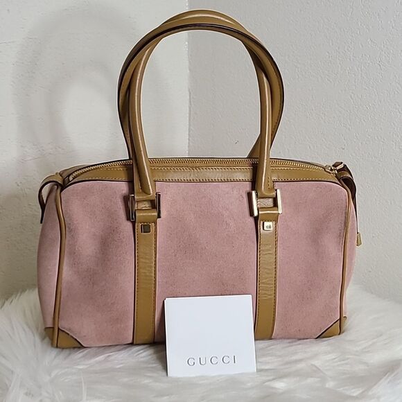 💯Authentic Gucci Suede Duffle Bag- Small sized 🍀 - Picture 1 of 16
